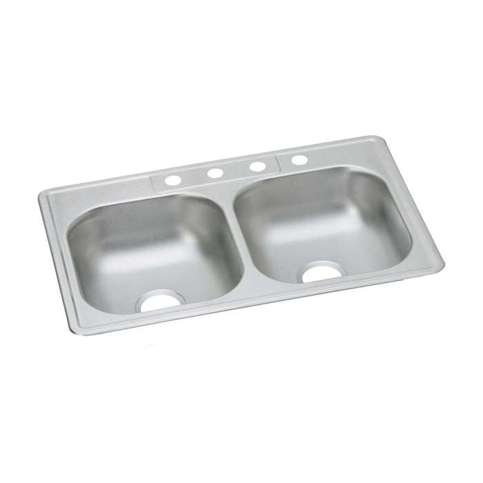 Elkay DW50233223 Stainless Steel 3-Hole Double-Bowl Drop-In Sink