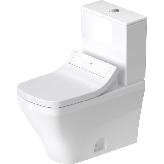 Duravit D4061900 No.1 1.6/0.8 GPF Dual Flush Rimless Compact Elongated Toilet in White