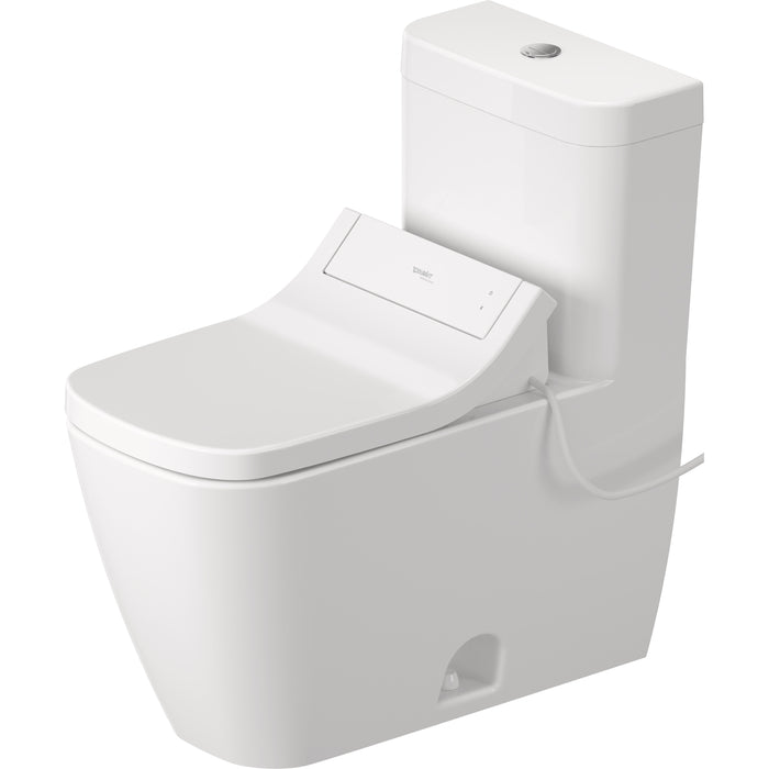 Duravit D4102500 Happy D.2 1.32/0.92 GPF Dual Flush One Piece Toilet with Bidet Seat