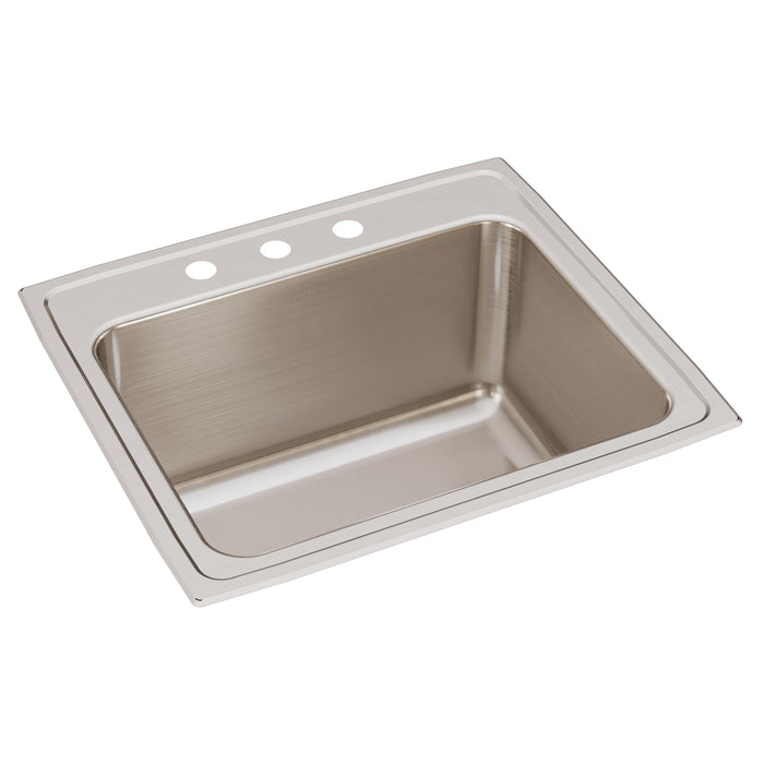 Elkay DLRQ2522123 Stainless Steel 3-Hole Single-Bowl Drop-In Sink