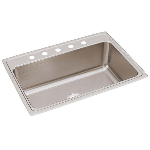 Elkay DLR3122105 Stainless Steel 5-Hole Single-Bowl Drop-In Kitchen Sink