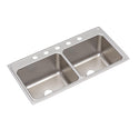 Elkay DLR4322125 Stainless Steel 5-Hole Double-Bowl Drop-In Kitchen Sink