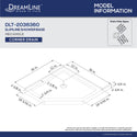DreamLine DLT-2036360 SlimLine 36"D x 36"W x 2 3/4"H Corner Drain Neo-Angle Shower Base in White - Bath4All