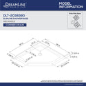 DreamLine DLT-2038380 SlimLine 38"D x 38"W x 2 3/4"H Corner Drain Neo-Angle Shower Base in White - Bath4All