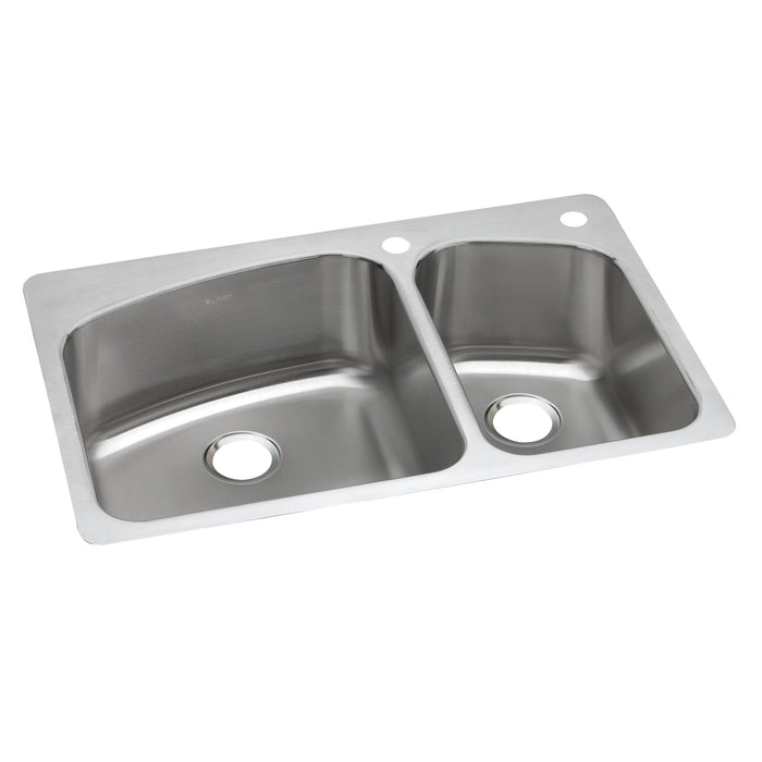 Elkay DPXSR2250R2L Stainless Steel Double-Bowl Dual-Mount Sink