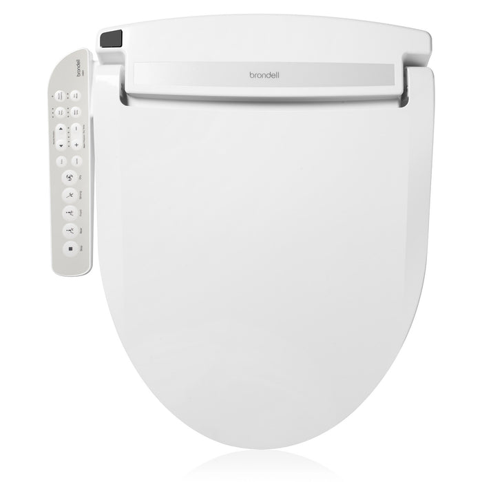 Brondell DR801-RW Swash Select Sidearm Bidet Seat with Warm Dryer and Deodorizer, Round White