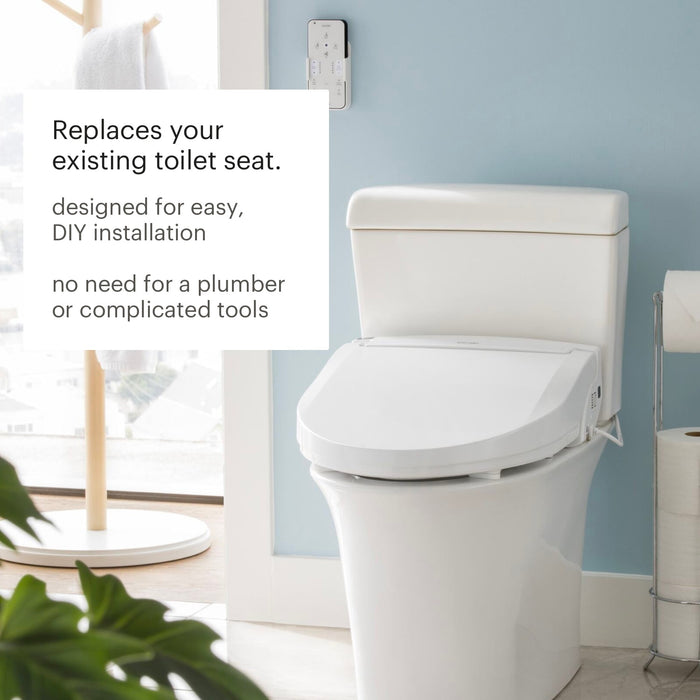 Brondell DR801-EW Swash Select Sidearm Bidet Seat with Warm Dryer and Deodorizer, Elongated White