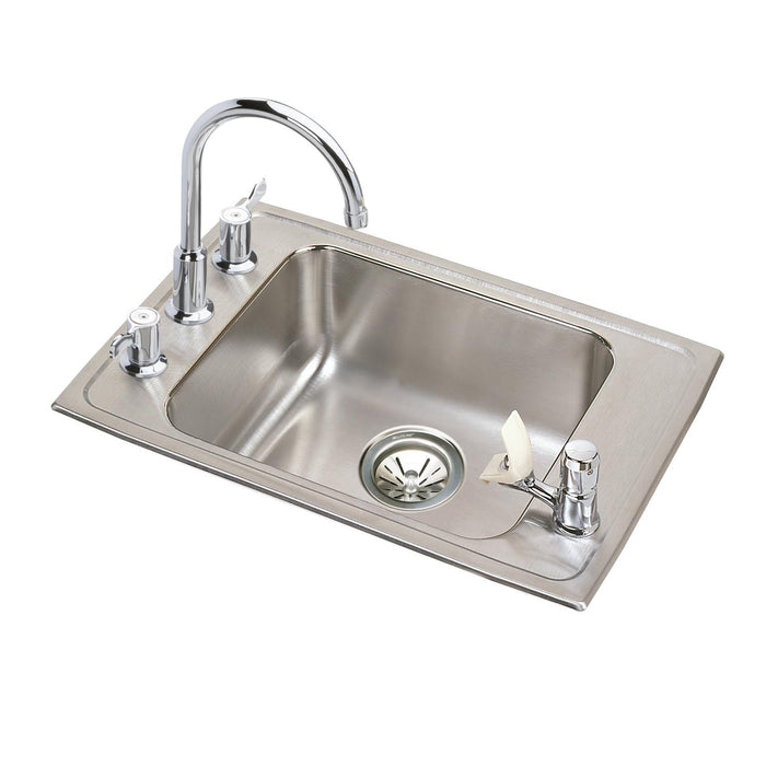 Elkay DRKAD222055C Stainless Steel 4-Hole Single-Bowl Drop-In Sink Kit