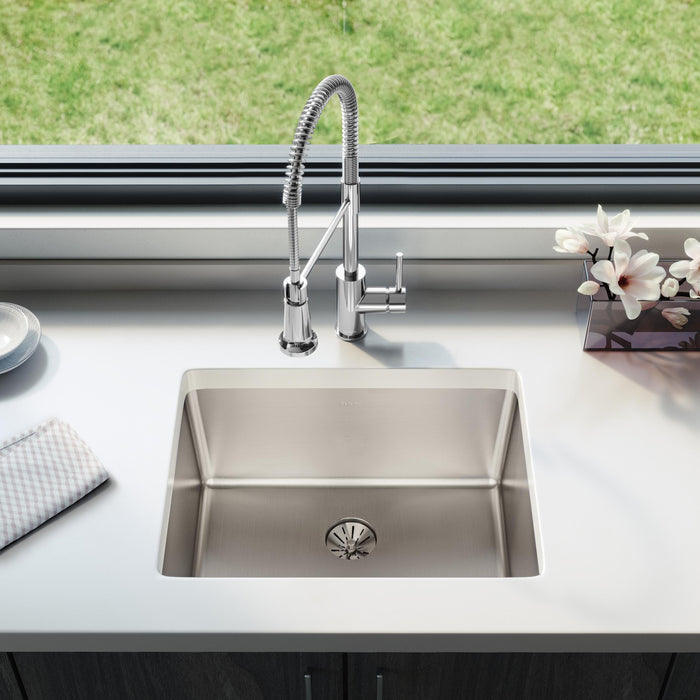 Elkay DSE133224 33" x 22" Stainless Steel 4-Hole Single-Bowl Drop-In Sink in Elite Satin