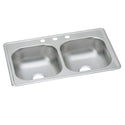 Elkay DSE233193 Stainless Steel 3-Hole Double-Bowl Drop-In Sink