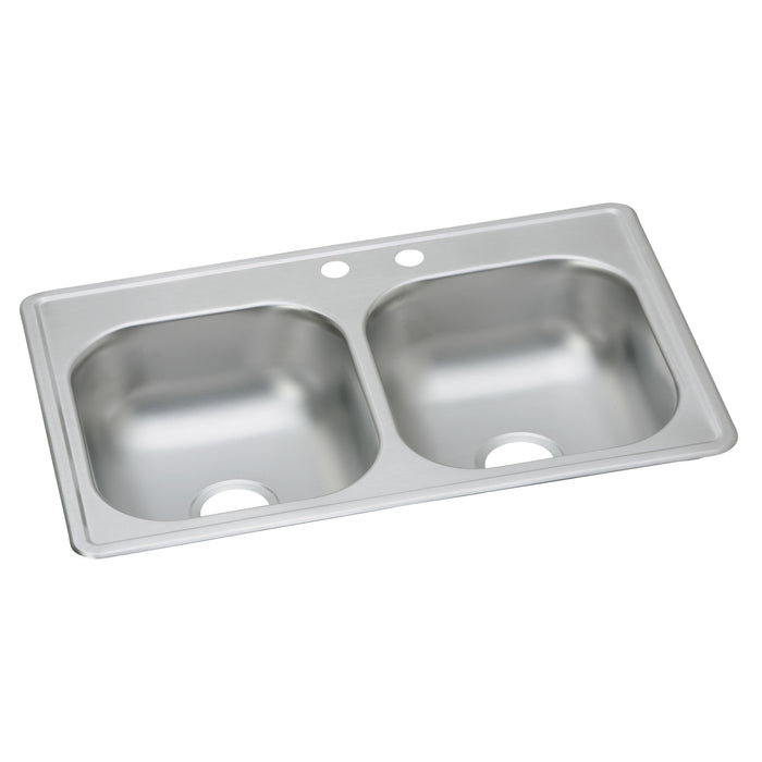 Elkay DSE23319MR2 Stainless Steel Double-Bowl Drop-In Sink