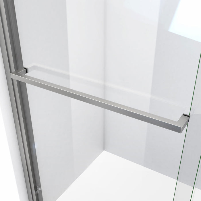DreamLine SHDR-1860580-04 Duet Plus 55-59" W x 58" H Semi-Frameless Bypass Sliding Tub Door in Brushed Nickel