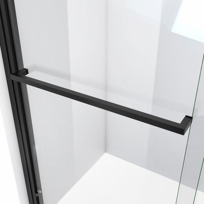DreamLine SHDR-1860580-09 Duet Plus 55-59" W x 58" H Semi-Frameless Bypass Sliding Tub Door in Satin Black