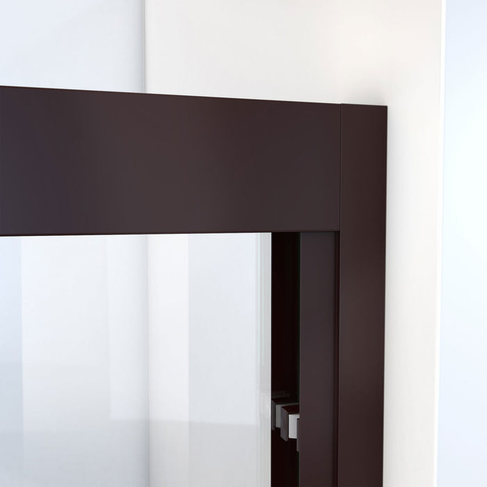 DreamLine SHDR-1860720-06 Duet Plus 56-60" W x 72" H Semi-Frameless Bypass Sliding Shower Door in Oil Rubbed Bronze