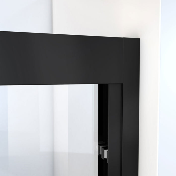DreamLine SHDR-1860580-09 Duet Plus 55-59" W x 58" H Semi-Frameless Bypass Sliding Tub Door in Satin Black