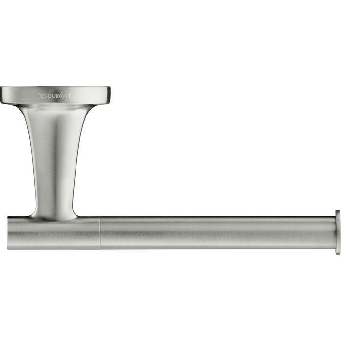 Duravit 0099377000 Starck T Single Roll Toilet Paper Holder in Brushed Nickel