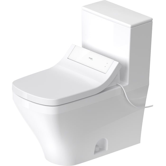 Duravit D4058700 DuraStyle 1.28 GPF One Piece Toilet in White, Left Lever Flush with Seat