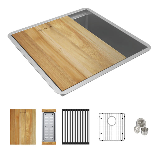 Elkay ECTRU17169W Stainless Steel Single-Bowl Undermount Bar/Prep Sink Kit