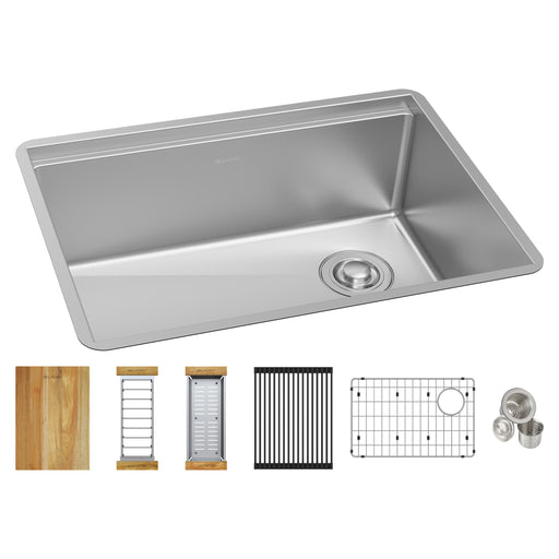 Elkay ECTRU24169RTWC Stainless Steel Single-Bowl Undermount Kitchen Sink Kit