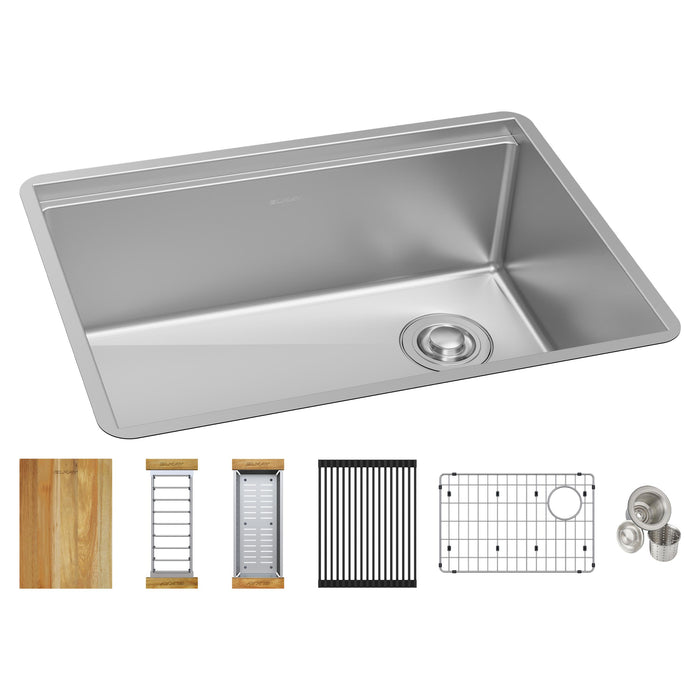 Elkay ECTRU24169RTWC Stainless Steel Single-Bowl Undermount Kitchen Sink Kit