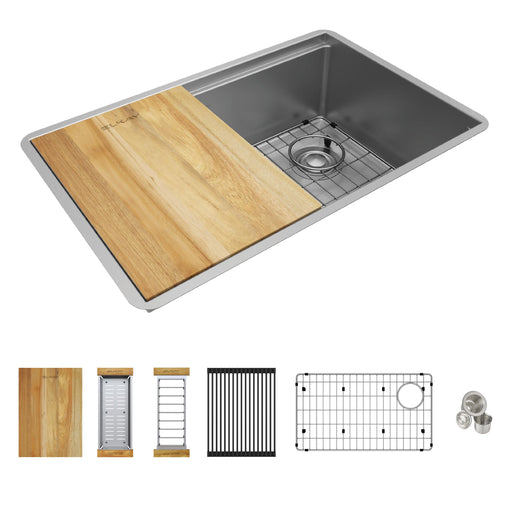 Elkay ECTRU27169RW Stainless Steel Single-Bowl Undermount Kitchen Sink Kit