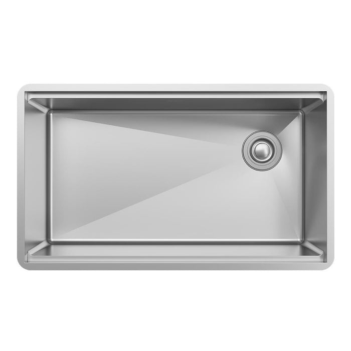 Elkay ECTRU30169RTWC 31-1/2" x 18-1/2" Stainless Steel Single-Bowl Undermount Kitchen Sink Kit in Polished Satin