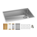 Elkay ECTRU30169RTWC Stainless Steel Single-Bowl Undermount Kitchen Sink Kit