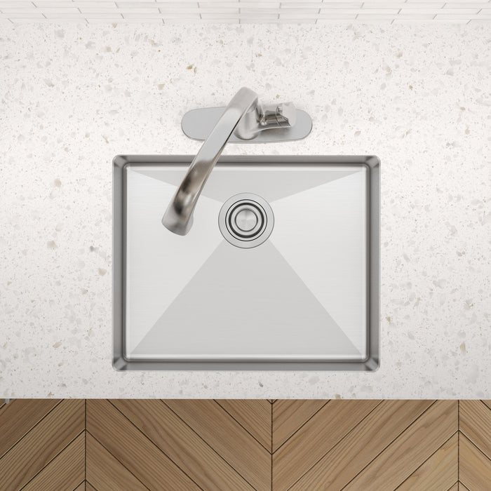 Elkay ECTRUAD211755 22-1/2" x 18-1/2" Stainless Steel Single-Bowl Undermount Kitchen Sink in Polished Satin