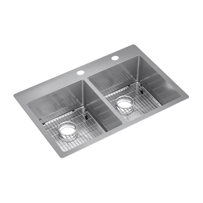 Elkay ECTSR33229TBGFR2 Stainless Steel Double-Bowl Dual-Mount Kitchen Sink Kit