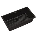 Elkay ELGRU13322BK0C Quartz Single-Bowl Undermount Kitchen Sink Kit