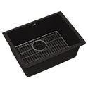 Elkay ELGU2522BK0C Quartz Single-Bowl Undermount Kitchen Sink Kit
