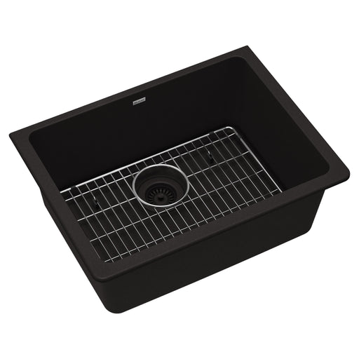 Elkay ELGU2522BK0C Quartz Single-Bowl Undermount Kitchen Sink Kit