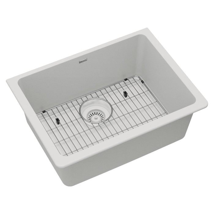 Elkay ELGU2522WH0C Quartz Single-Bowl Undermount Kitchen Sink Kit