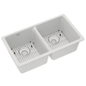 Elkay ELGU3322WH0C Quartz Double-Bowl Undermount Kitchen Sink Kit