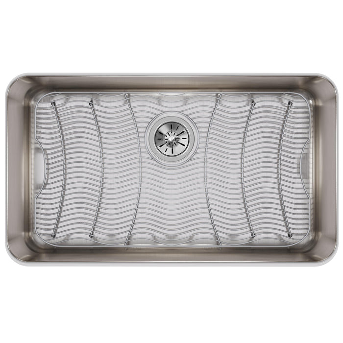 Elkay ELUH2816DBG 30-1/2" x 18-1/2" Stainless Steel Single-Bowl Undermount Kitchen Sink Kit in Lustrous Satin