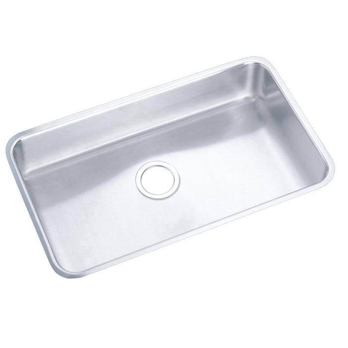 Elkay ELUH2816DBG 30-1/2" x 18-1/2" Stainless Steel Single-Bowl Undermount Kitchen Sink Kit in Lustrous Satin