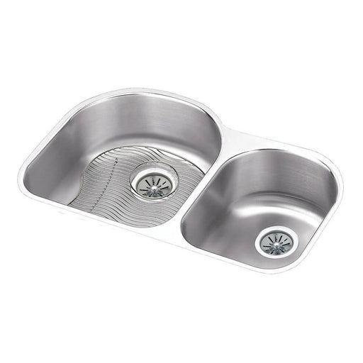 Elkay ELUH311910RDBG Stainless Steel Double-Bowl Undermount Kitchen Sink Kit