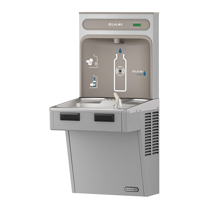 Elkay LMABFDWSLK Bottle Filling Station with Water Cooler in Light Gray Granite