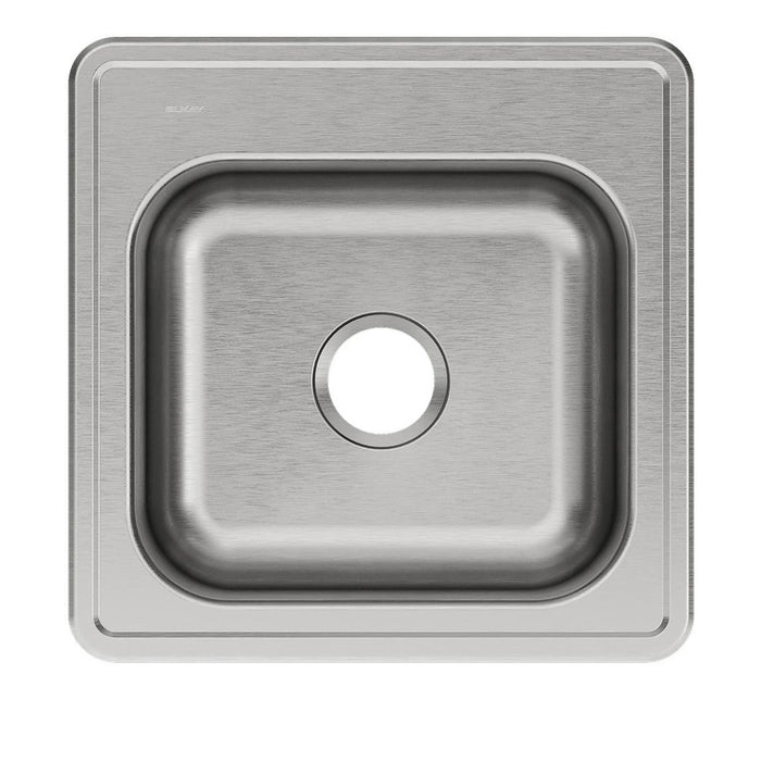 Elkay ESE2020100 20" x 20" Stainless Steel Drop-In Sink in Brushed Satin