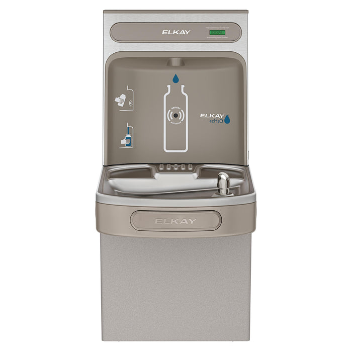 Elkay EZSDWSVRLK Bottle Filling Station with Water Cooler in Light Gray Granite