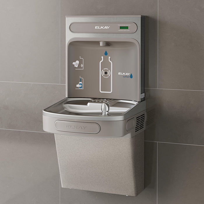 Elkay EZSDWSVRLK Bottle Filling Station with Water Cooler in Light Gray Granite