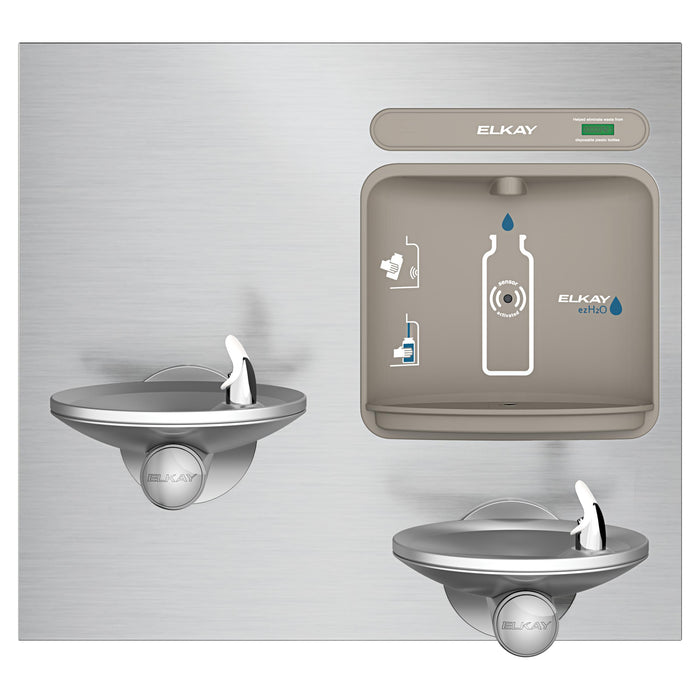 Elkay EZWS-EDFPBM117K Bottle Filling Station with Drinking Fountain in Stainless Steel