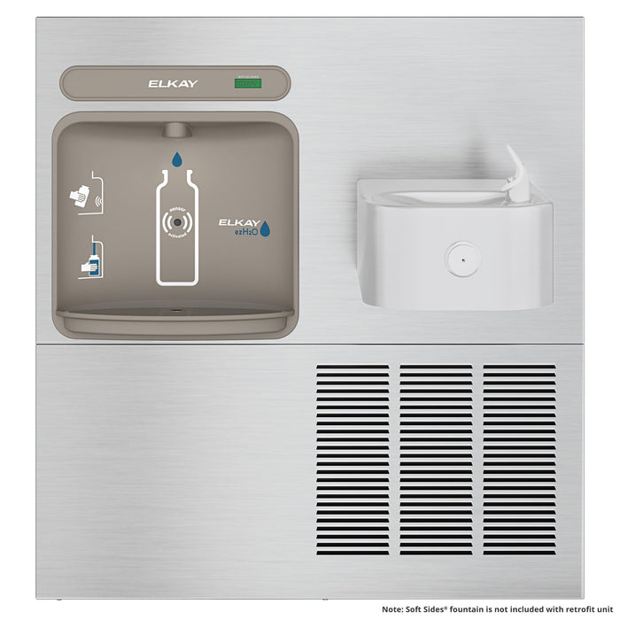 Elkay EZWS-ERFP8-RF Bottle Filling Station with Drinking Fountain in Stainless Steel