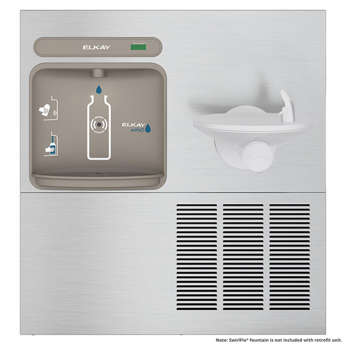 Elkay EZWS-ERPB8-RF Bottle Filling Station with Drinking Fountain in Stainless Steel
