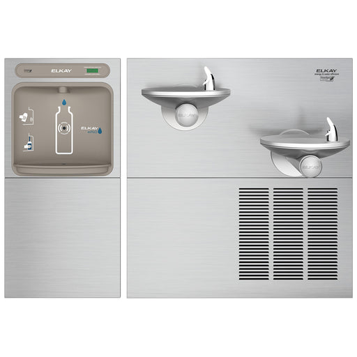 Elkay EZWS-SFGRN28K 8 GPH Bottle Filling Station with Drinking Fountain in Stainless Steel