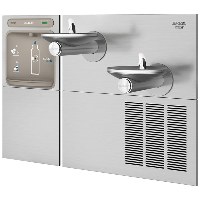 Elkay EZWS-SFGRN28K 8 GPH Bottle Filling Station with Drinking Fountain in Stainless Steel