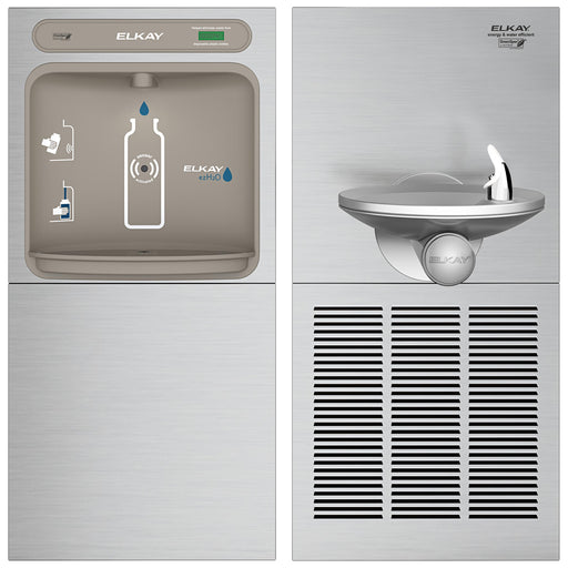 Elkay EZWS-SFGRN8K Bottle Filling Station with Drinking Fountain in Stainless Steel