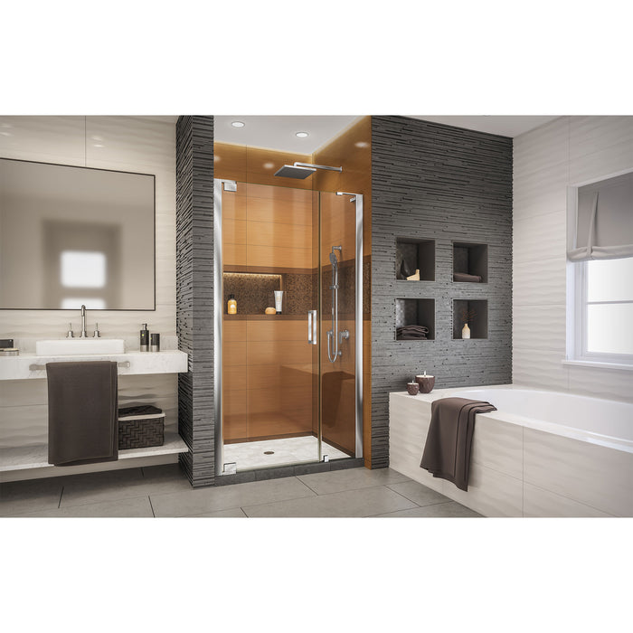 DreamLine SHDR-4328120-01 Elegance-LS 38 3/4 - 40 3/4"W x 72"H Frameless Pivot Shower Door in Chrome