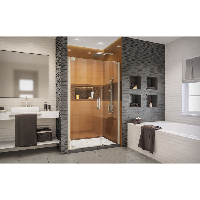 DreamLine SHDR-4332180-04 Elegance-LS 48 1/4 - 50 1/4"W x 72"H Frameless Pivot Shower Door in Brushed Nickel