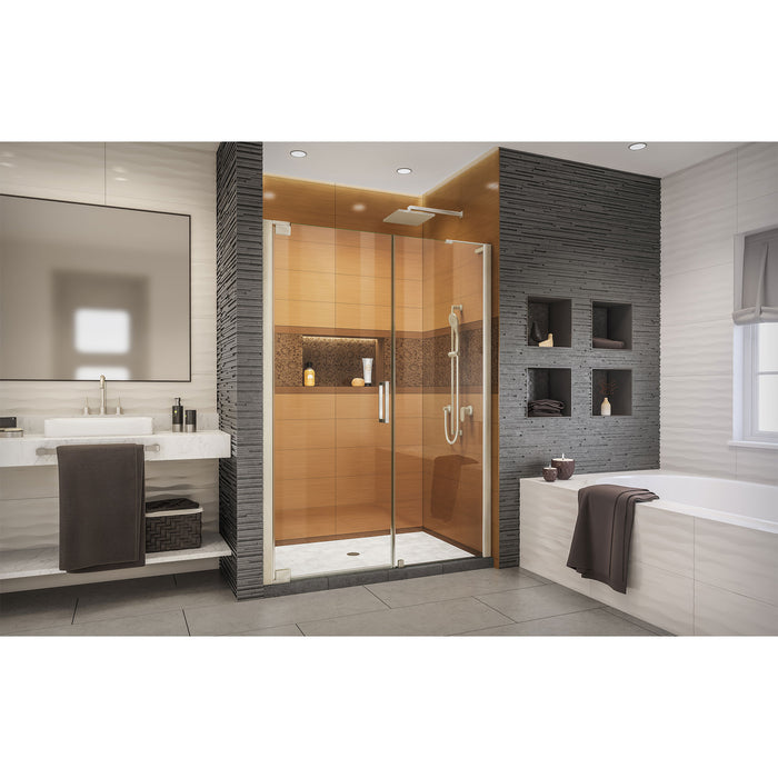 DreamLine SHDR-4335240-04 Elegance-LS 57 3/4 - 59 3/4"W x 72"H Frameless Pivot Shower Door in Brushed Nickel